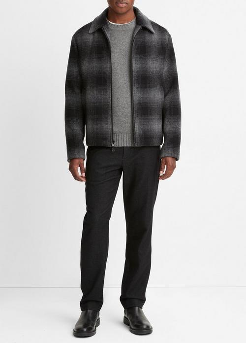 Plaid Wool-Blend Shirt Jacket