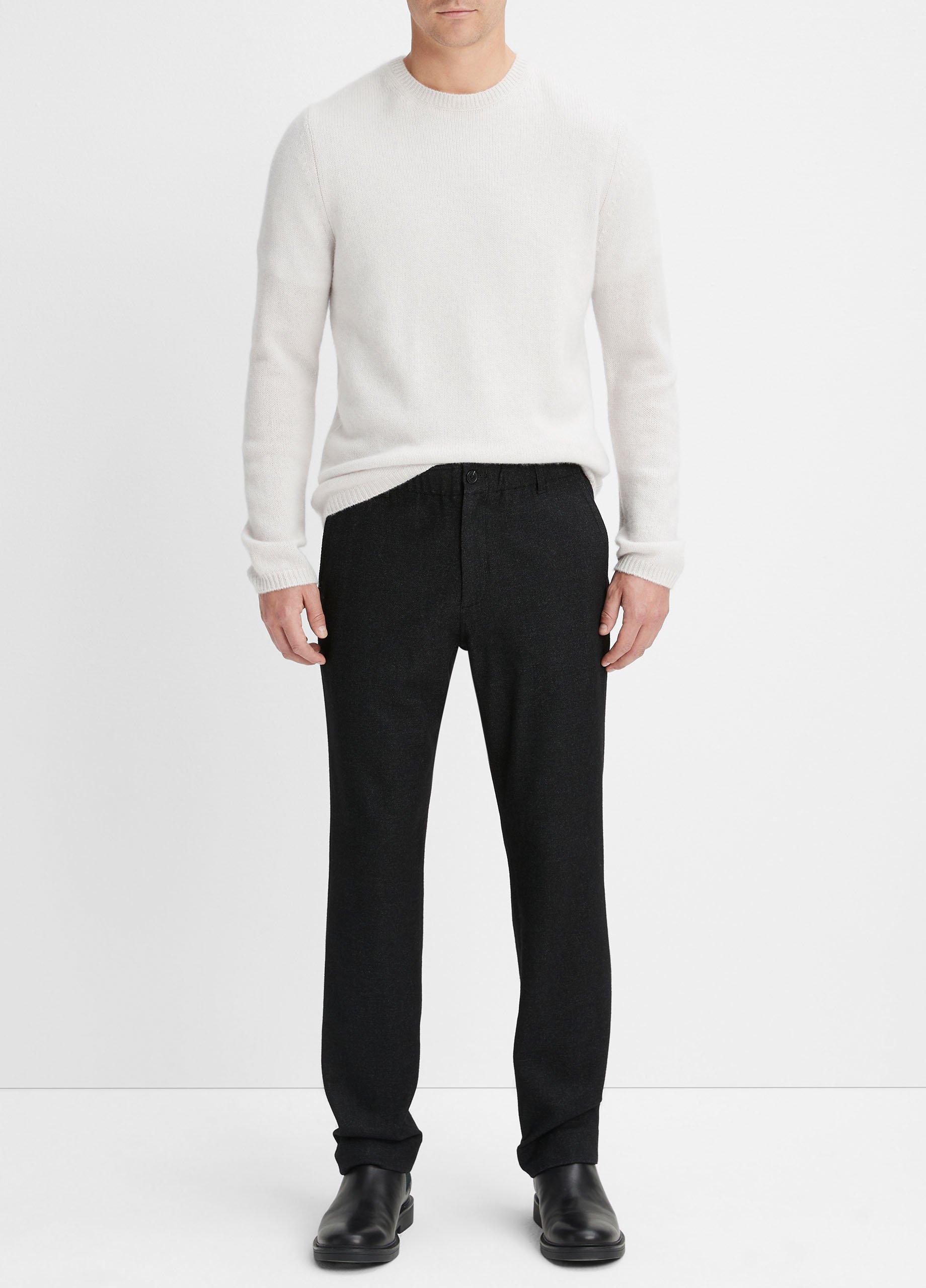 Virgin Wool-Blend Flannel Trouser image number 0