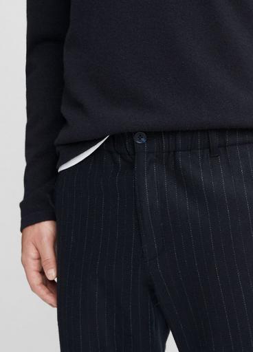 Pinstripe Virgin Wool-Blend Flannel Trouser image number 1