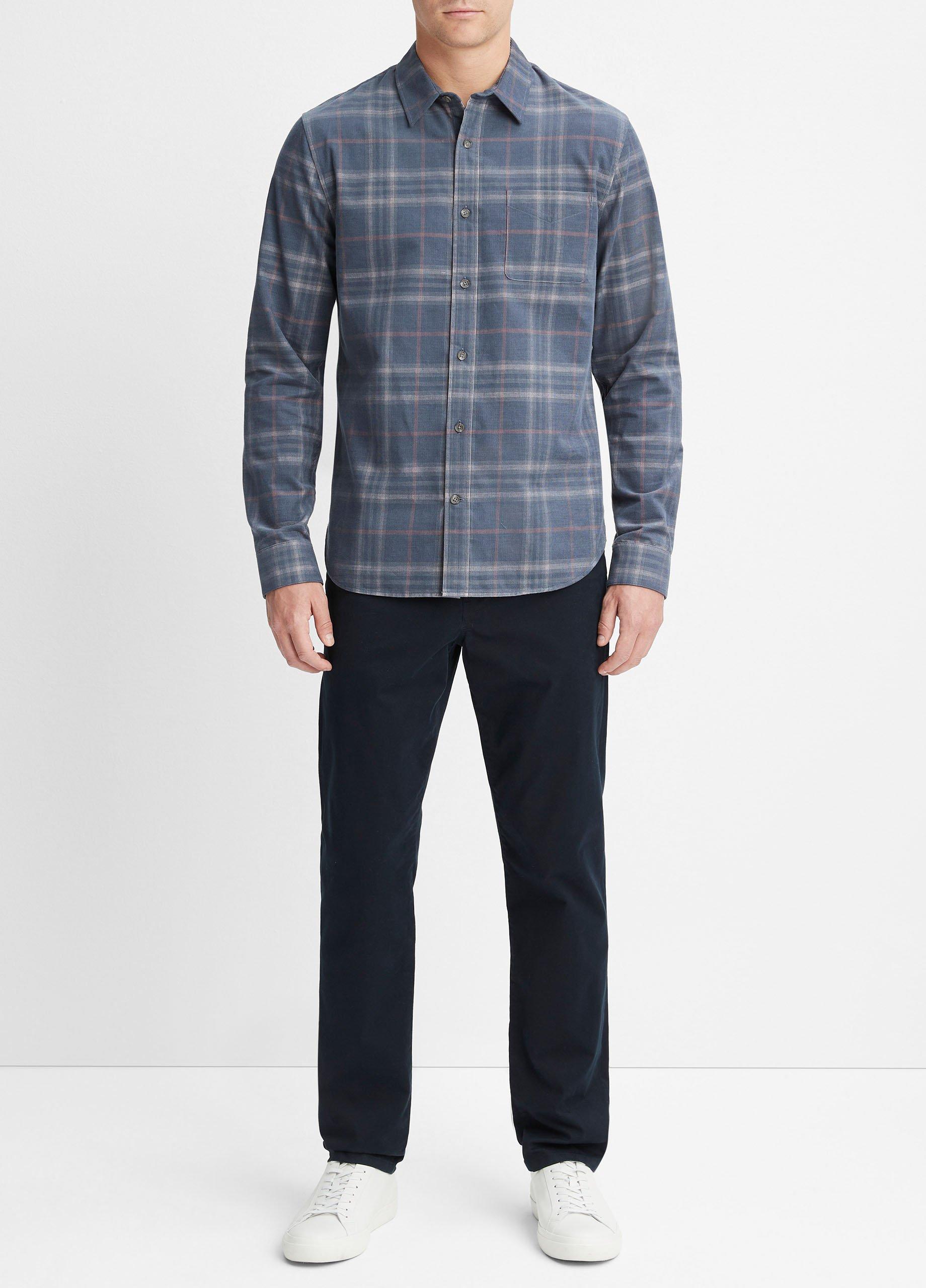 Plaid Cotton Corduroy Shirt image number 0