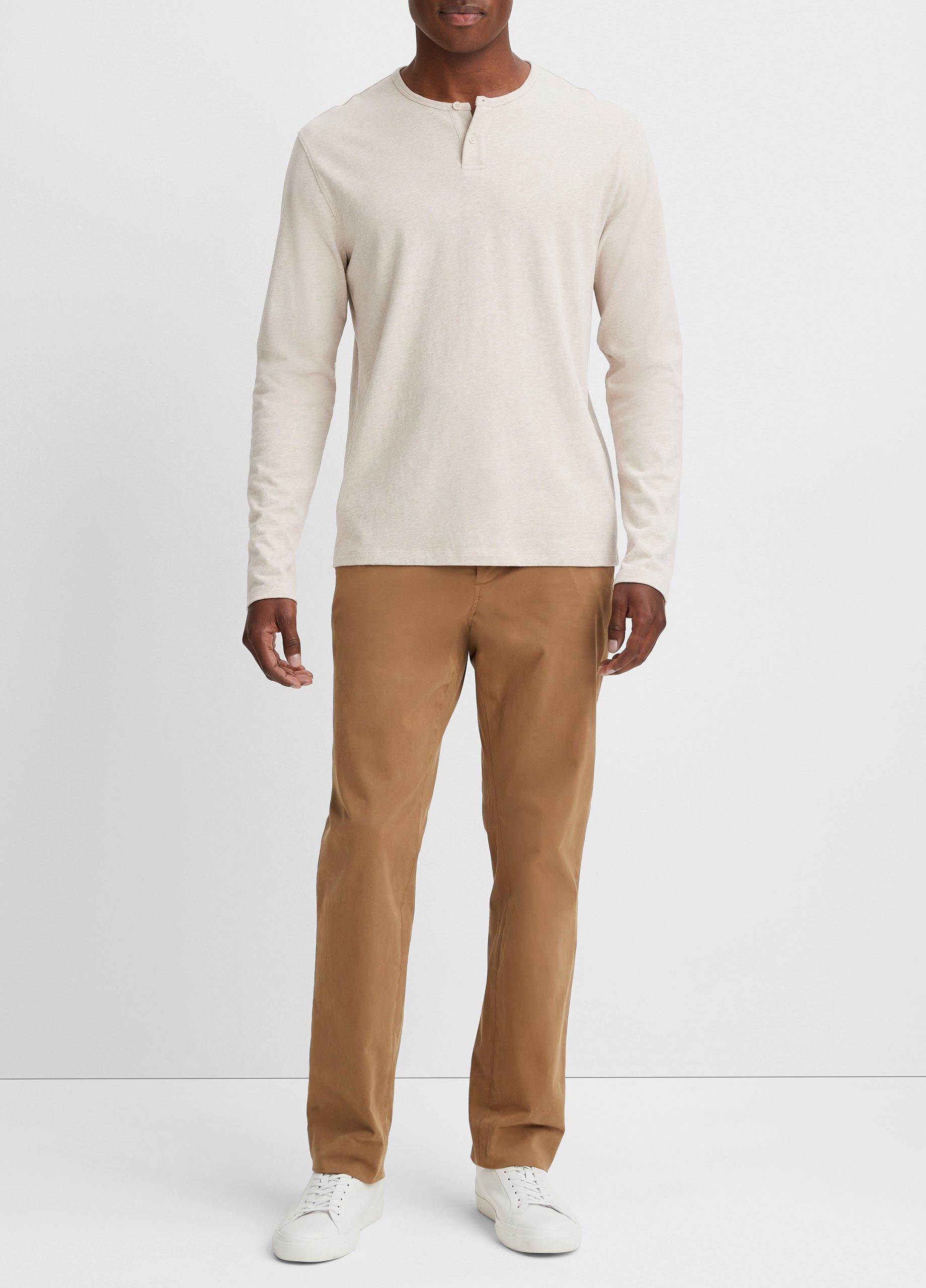 빈스 Vince Sueded Jersey Long-Sleeve Henley,HEATHER RUNYON