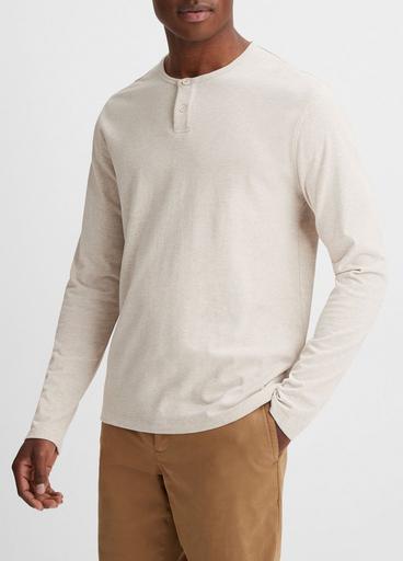Sueded Jersey Long-Sleeve Henley image number 2
