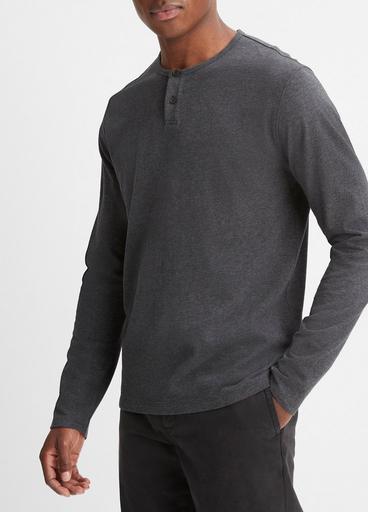 Sueded Jersey Long-Sleeve Henley image number 2