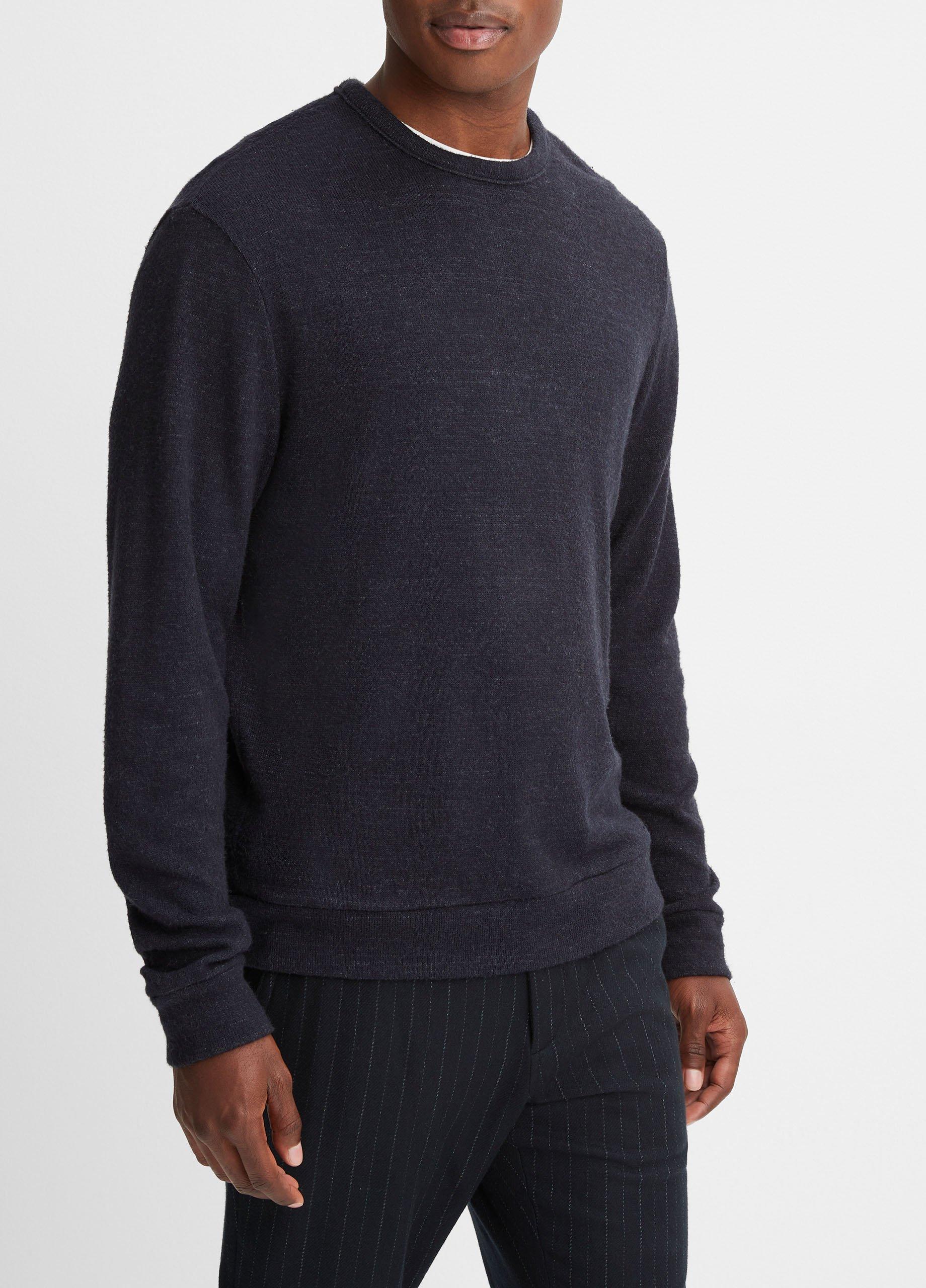 Drapey Long-Sleeve Crew Neck Pullover