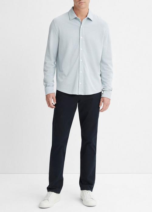 Cotton Piqué Button-Front Shirt