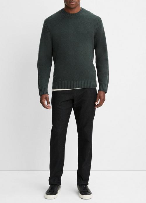 Wool-Cashmere Relaxed Crew Neck Sweater