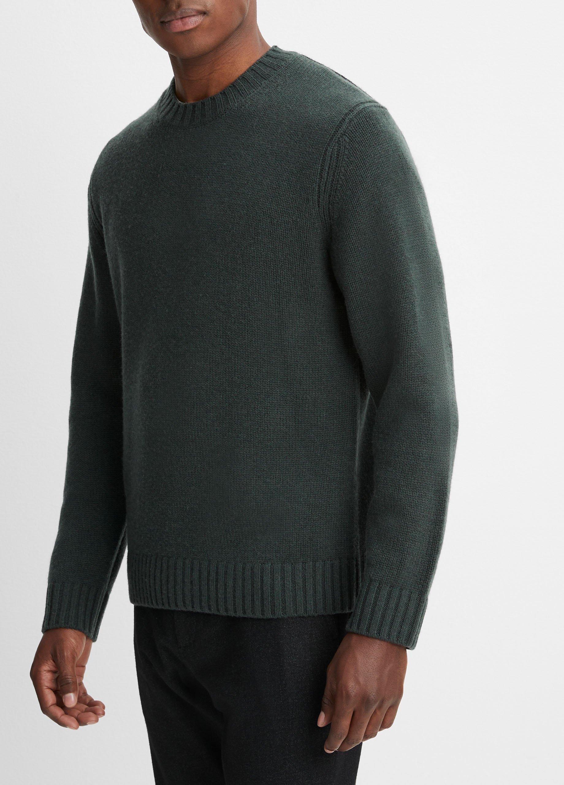 Vince Cotton Arrow Stitch Regular Fit Crewneck Sweater