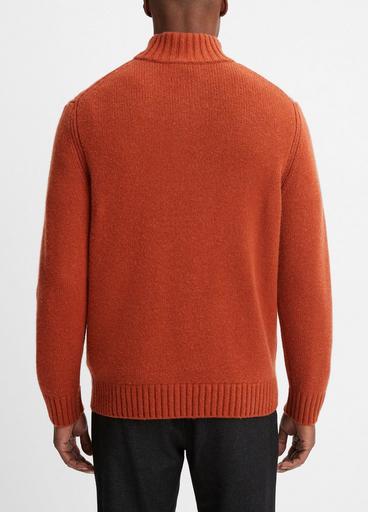Wool-Cashmere Relaxed Quarter-Zip Sweater image number 3