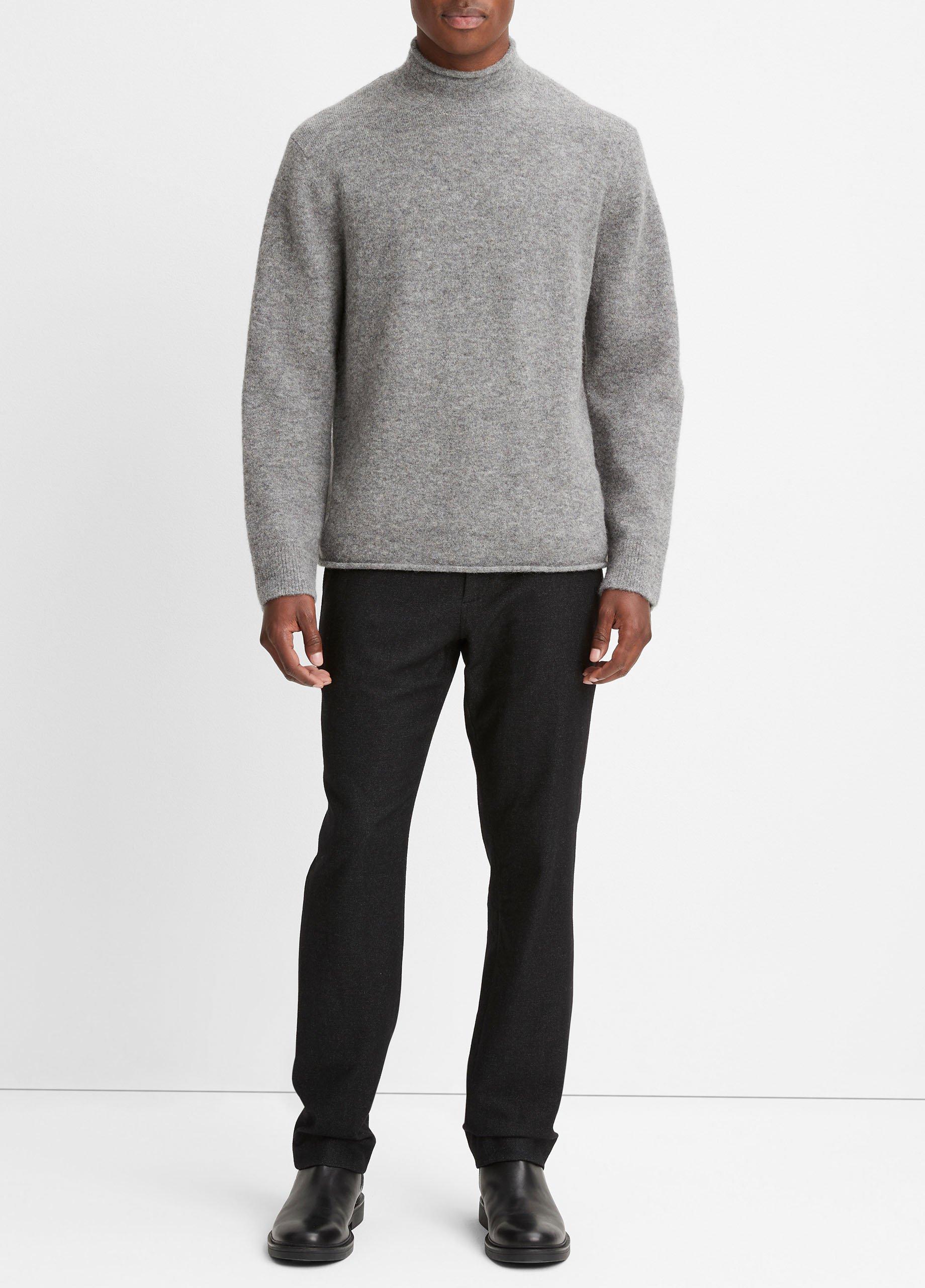 빈스 Vince Airspun Roll-Neck Sweater,MEDIUM HEATHER GREY