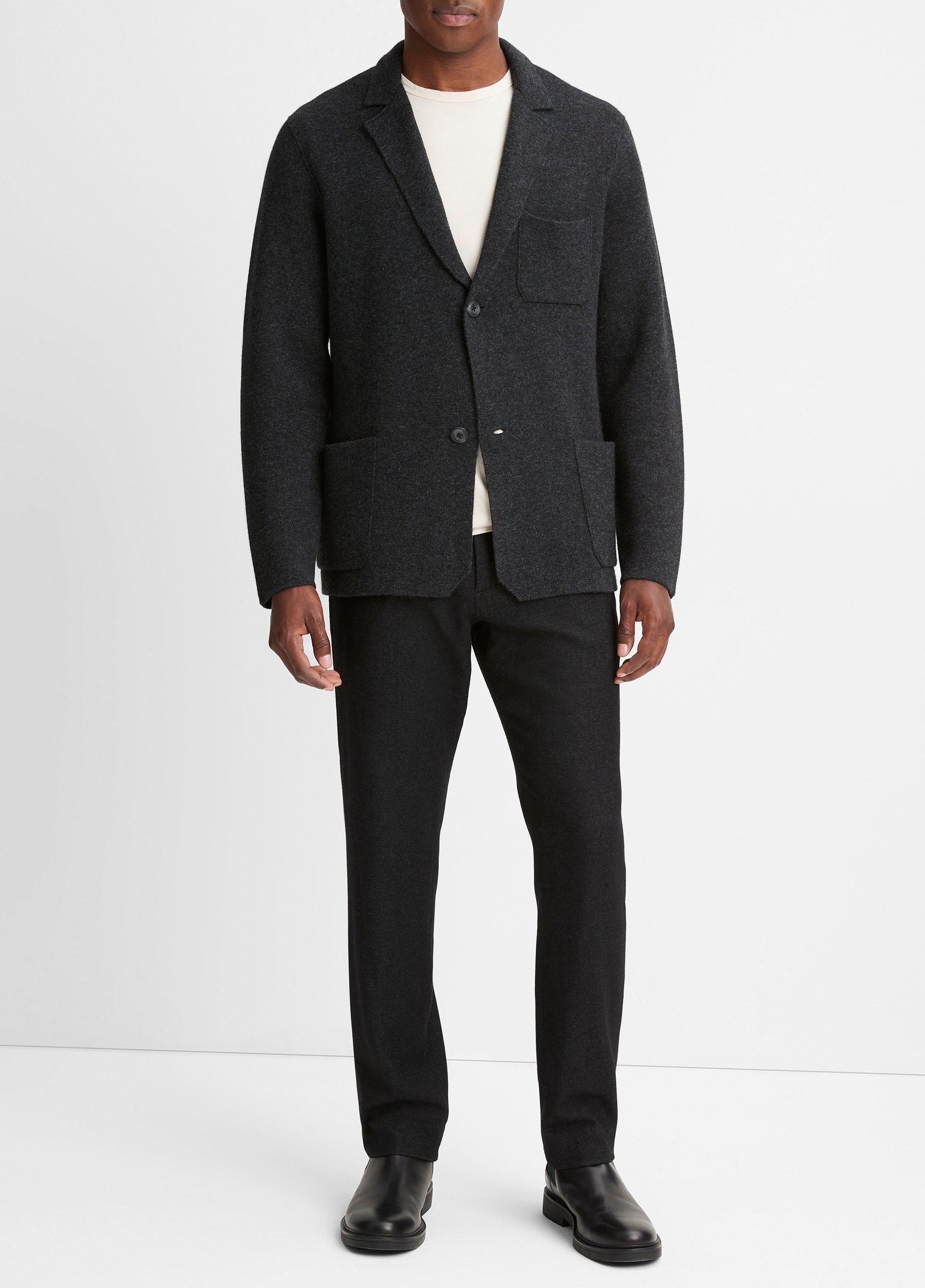 Vince notch 2025 collar long cardigan