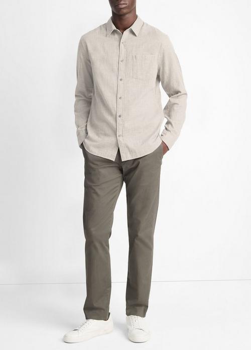 Double-Face Cotton Long-Sleeve Shirt