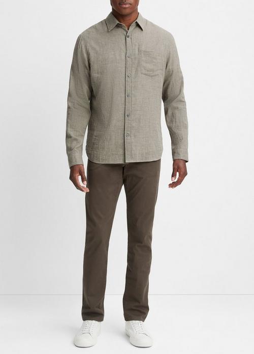 Double-Face Cotton Long-Sleeve Shirt