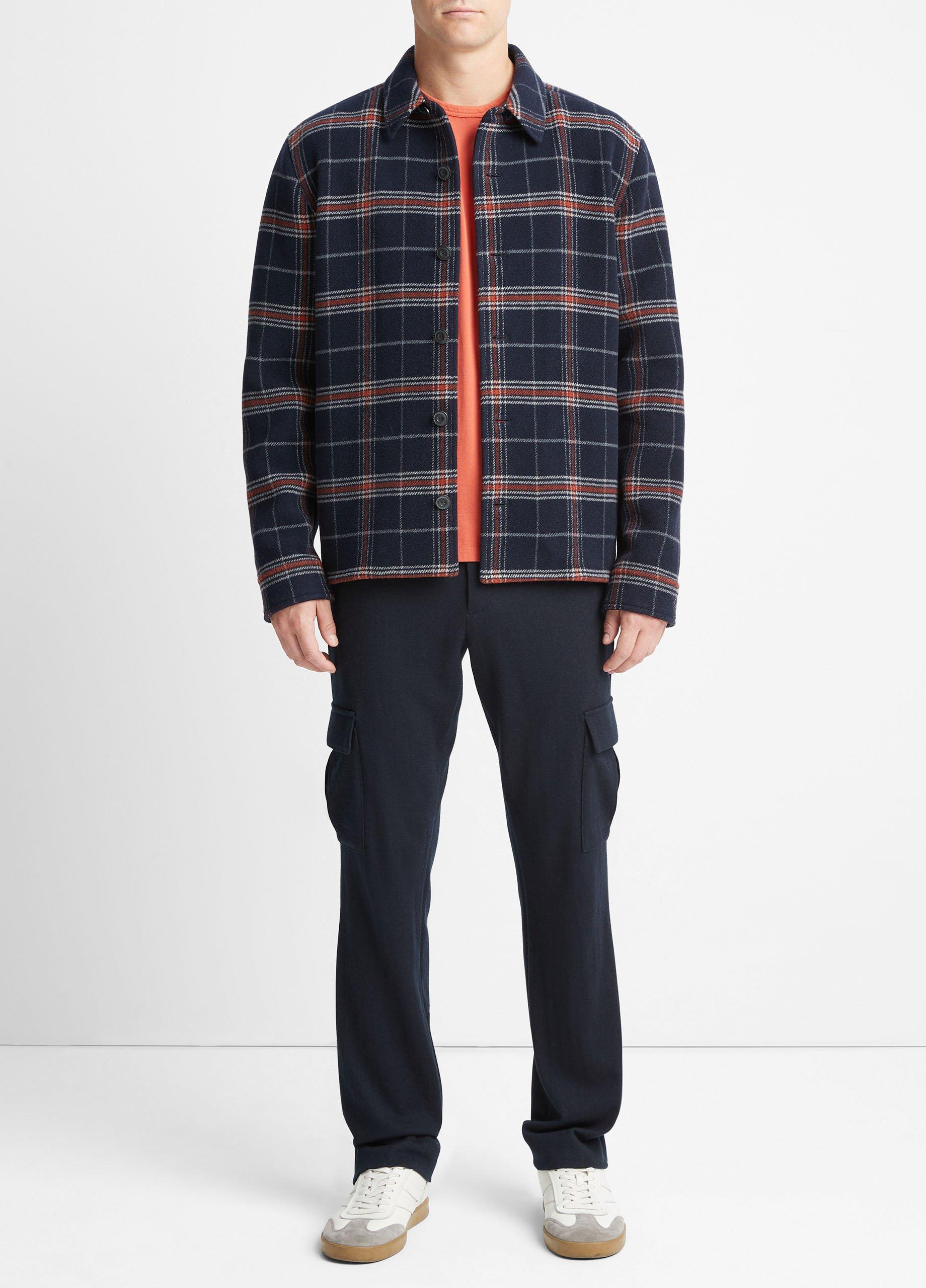 Vince plaid 2025 shirt jacket