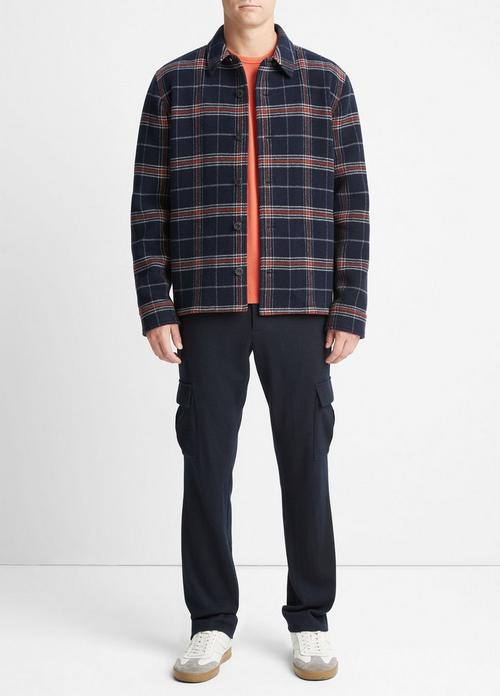 Plaid Wool-Blend Shirt Jacket