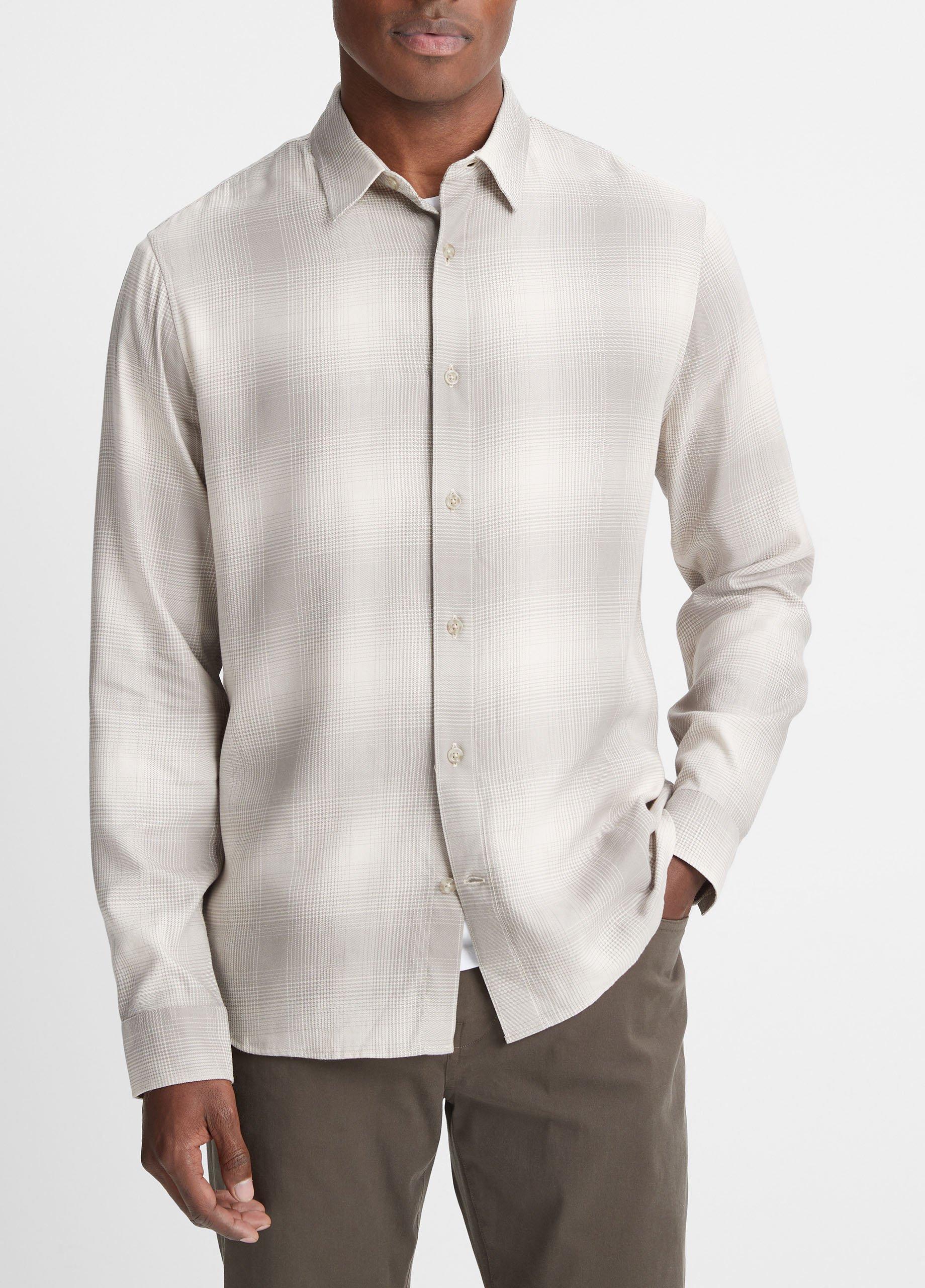 Forest Shadow Plaid Shirt in Long Sleeve | Vince