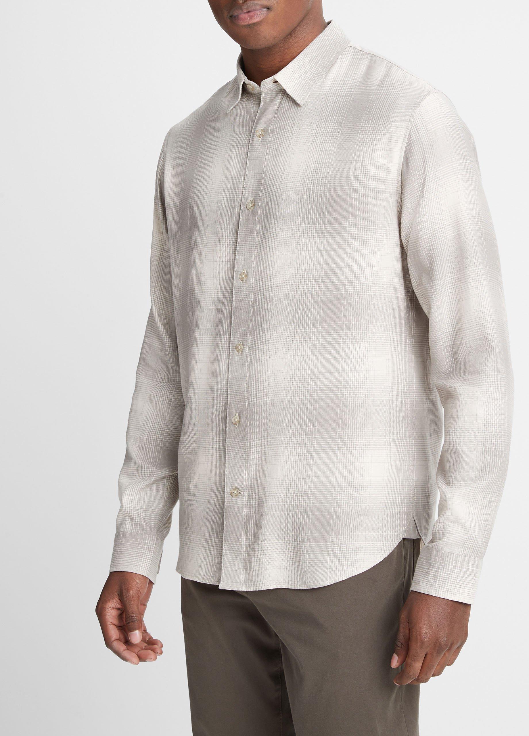 Forest Shadow Plaid Shirt in Long Sleeve | Vince