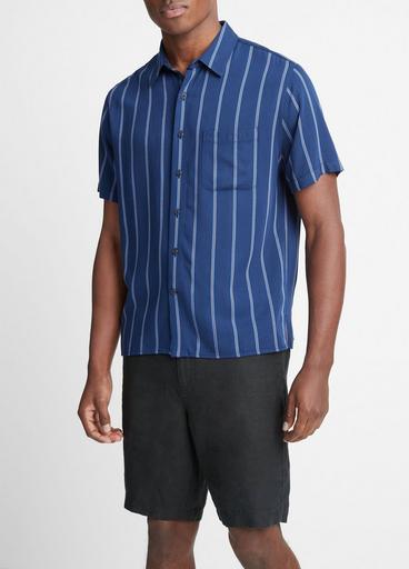 Pacifica Stripe Short-Sleeve Shirt in Shirts | Vince