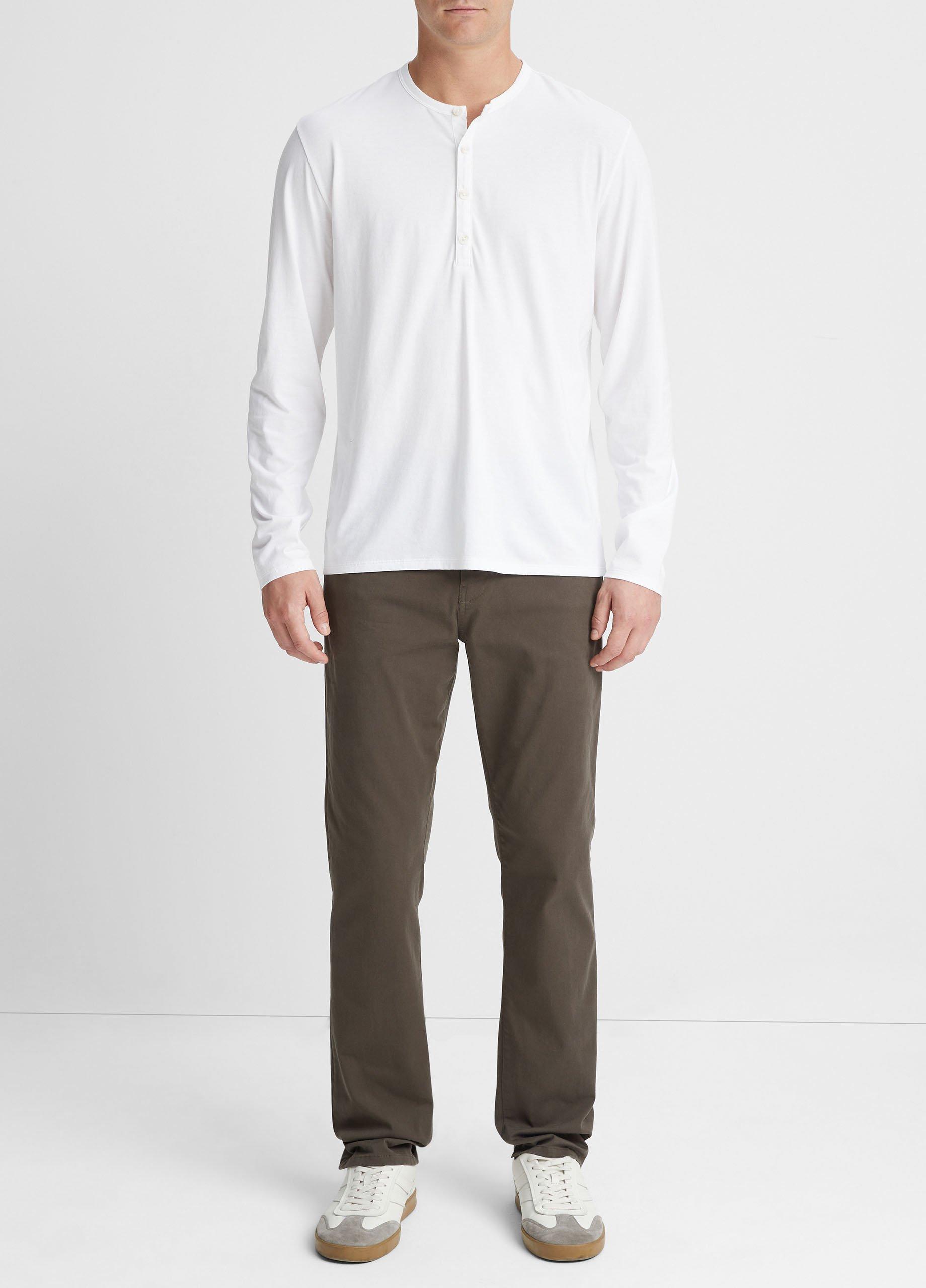 Pima Cotton Long-Sleeve Henley image number 0