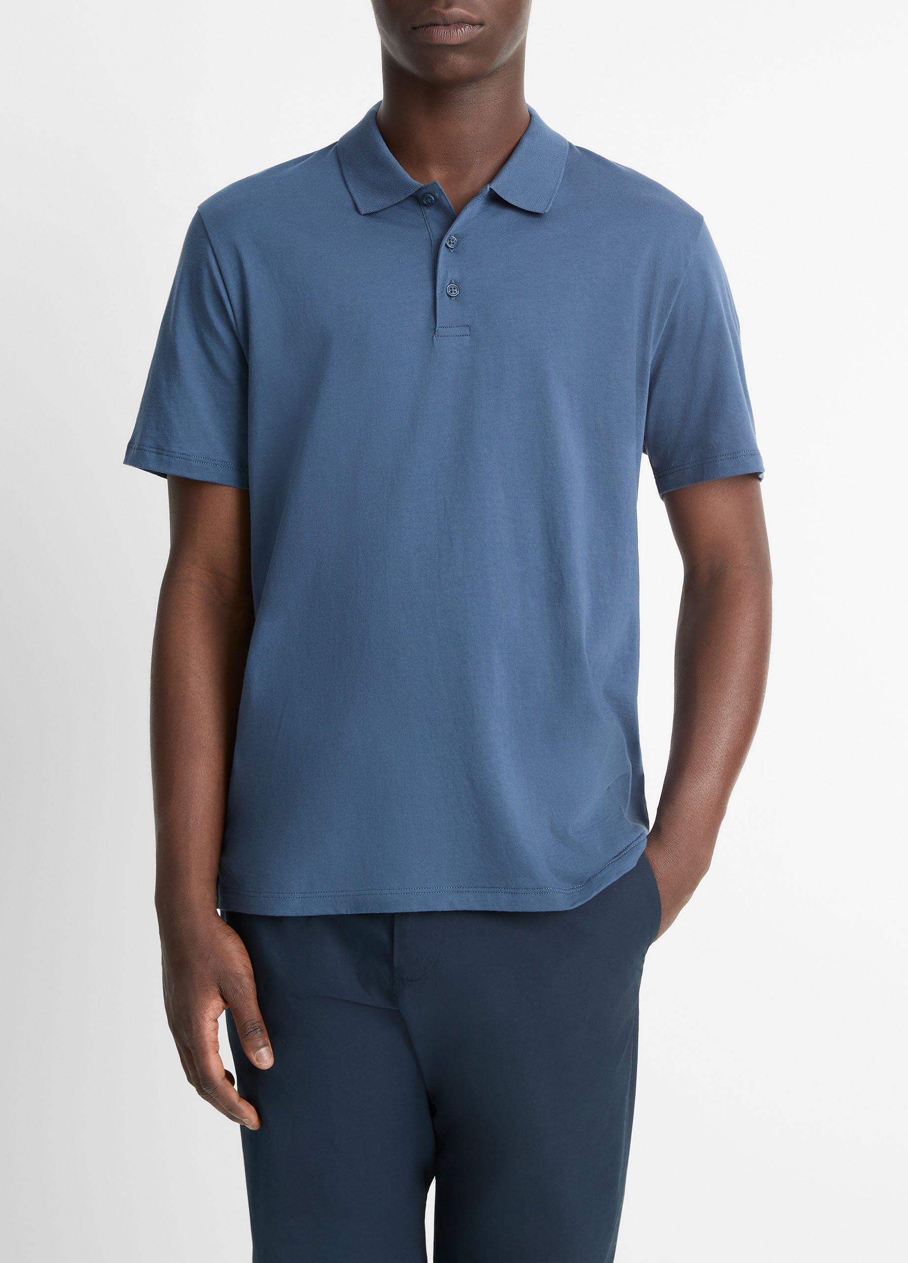 Pima Cotton Short-Sleeve Polo Shirt in Vince Products Men