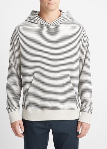 Striped Sueded Jersey Pullover Hoodie image number 1