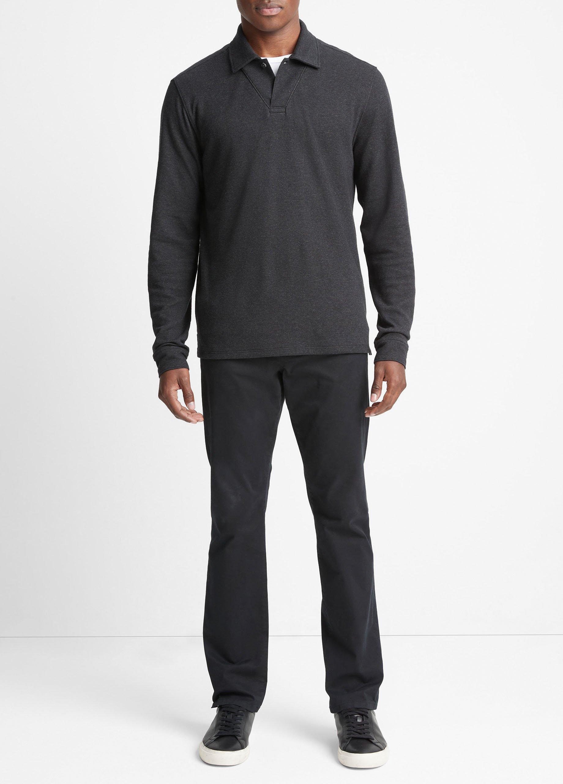 Double-Face Long-Sleeve Polo Shirt image number 0