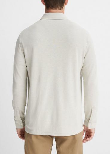 Double-Face Long-Sleeve Polo Shirt image number 3