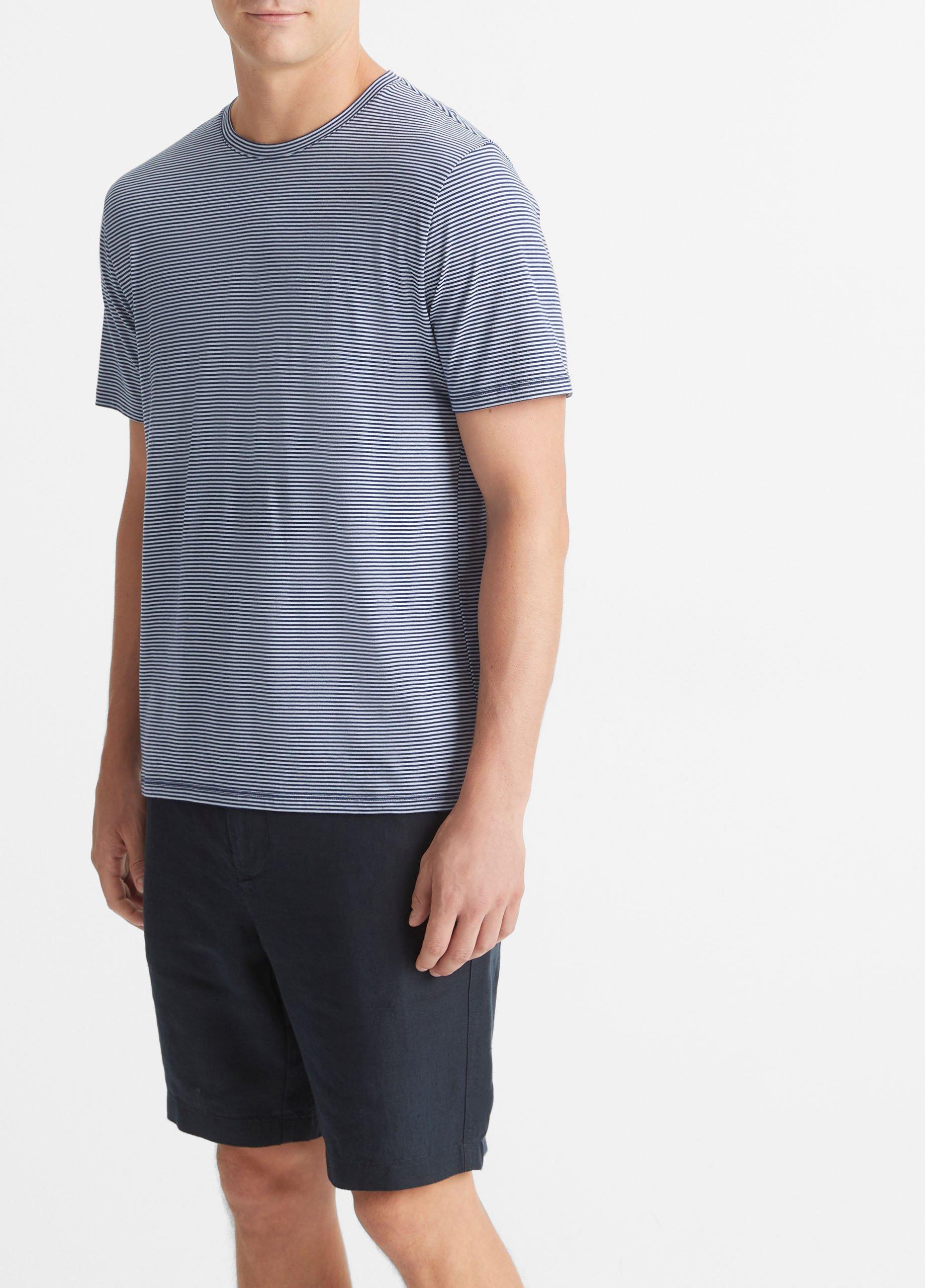 【THE MOZZ】Willy Unneck Striped T-Shirt XSIDE Crew Neck Striped Jersey Men's T-Shirt -S52833Z8-LEG