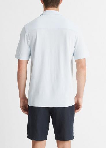 Cotton Piqué Cabana Short-Sleeve Button-Front Shirt image number 3