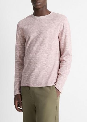 Space-Dye Cotton-Blend Long-Sleeve T-Shirt in Long Sleeve Space-Dye Cotton-Blend Long-Sleeve T-Shirt in Long Sleeve