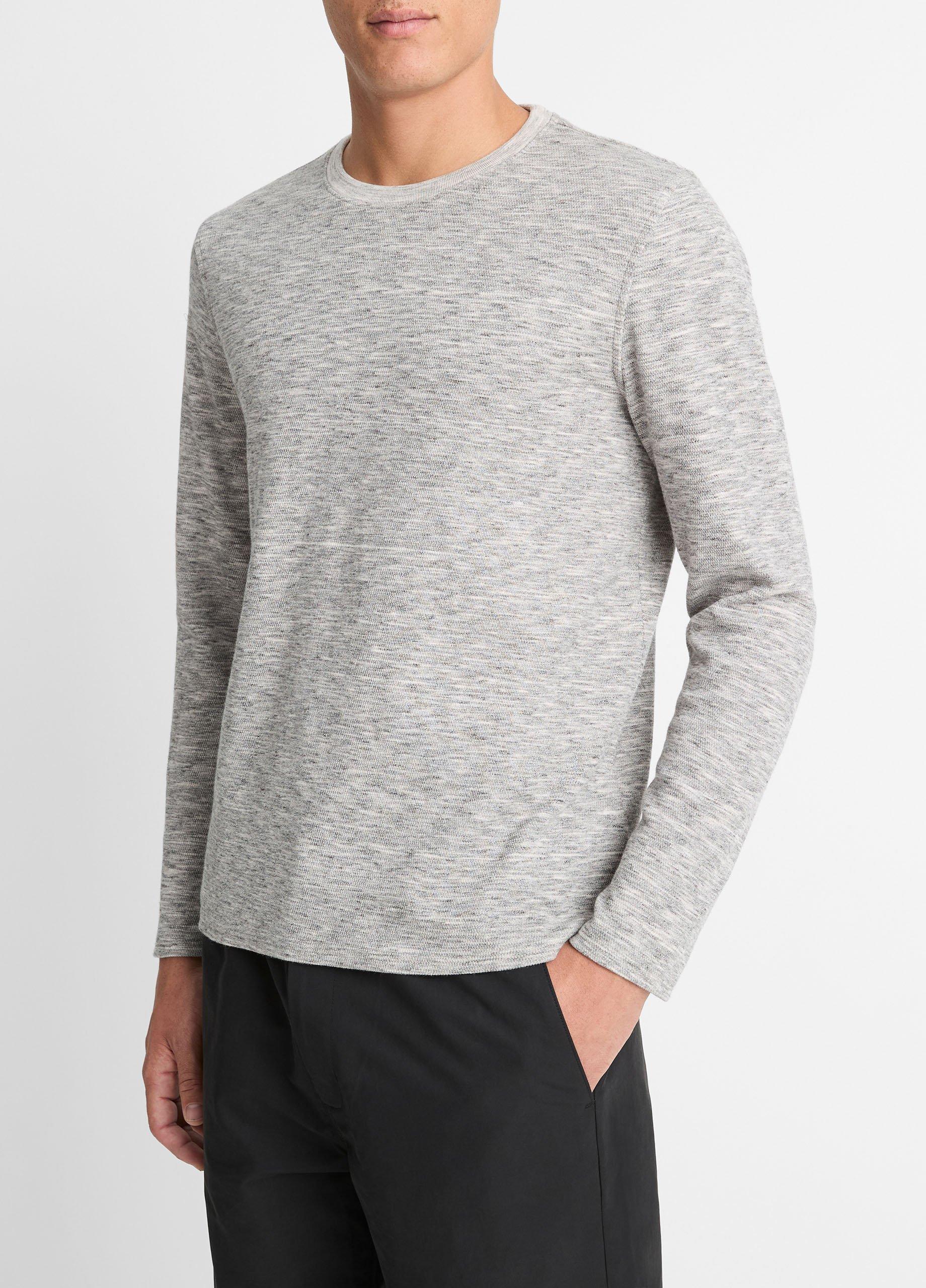 Space-Dye Cotton-Blend Long-Sleeve T-Shirt image number 2