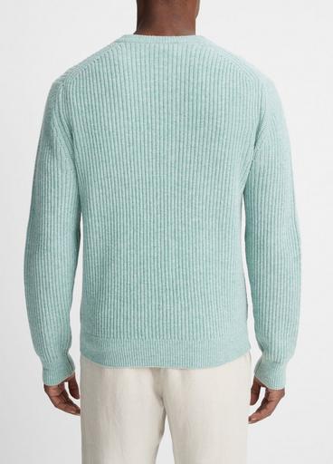 Textured Rib Wool and Cashmere Henley in Sweaters | Vince