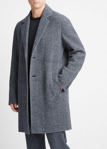 Herringbone Splittable Classic Coat in Jackets & Outerwear | Vince