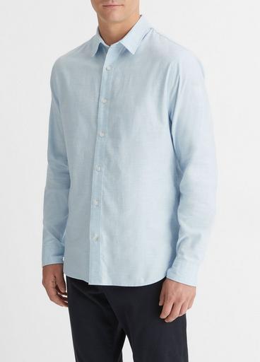 Stretch Oxford Long-Sleeve Shirt in Shirts | Vince
