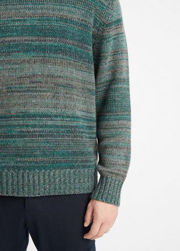 Marled Cashmere-Wool Crew Neck Sweater image number 1
