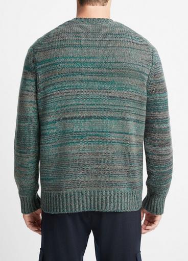 Marled Cashmere-Wool Crew Neck Sweater image number 3
