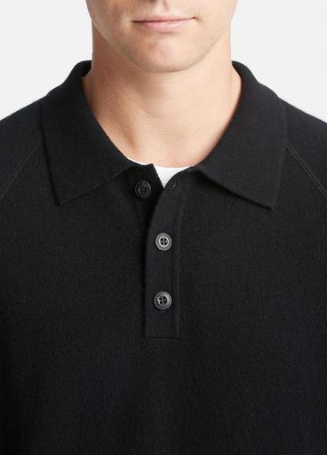 Cashmere Long-Sleeve Polo Sweater image number 1