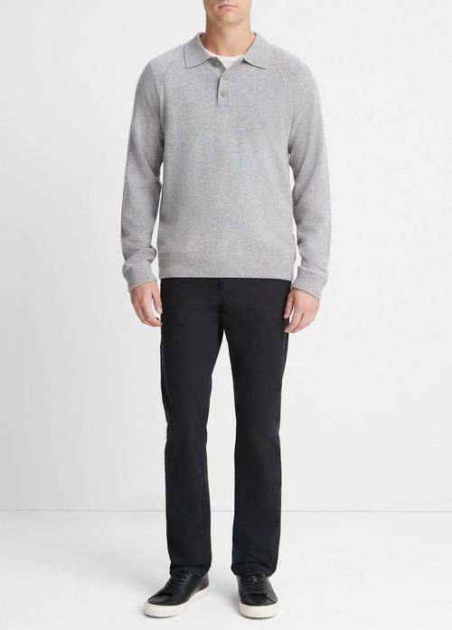 Cashmere Long-Sleeve Polo Sweater