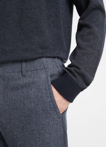 Herringbone Virgin Wool-Blend Flannel Trouser in Pants & Shorts | Vince