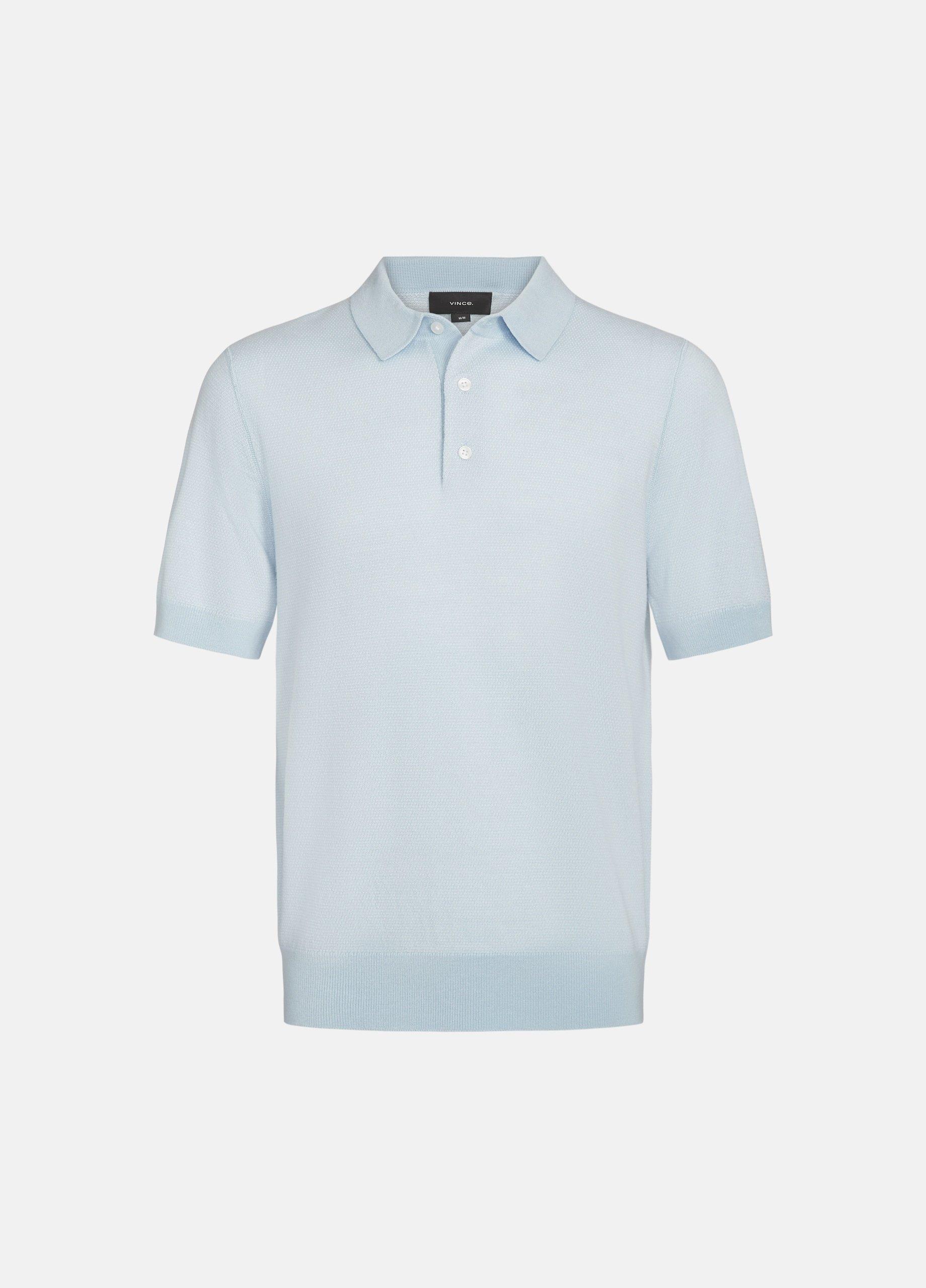 Birdseye Merino Wool Polo Sweater image number 0