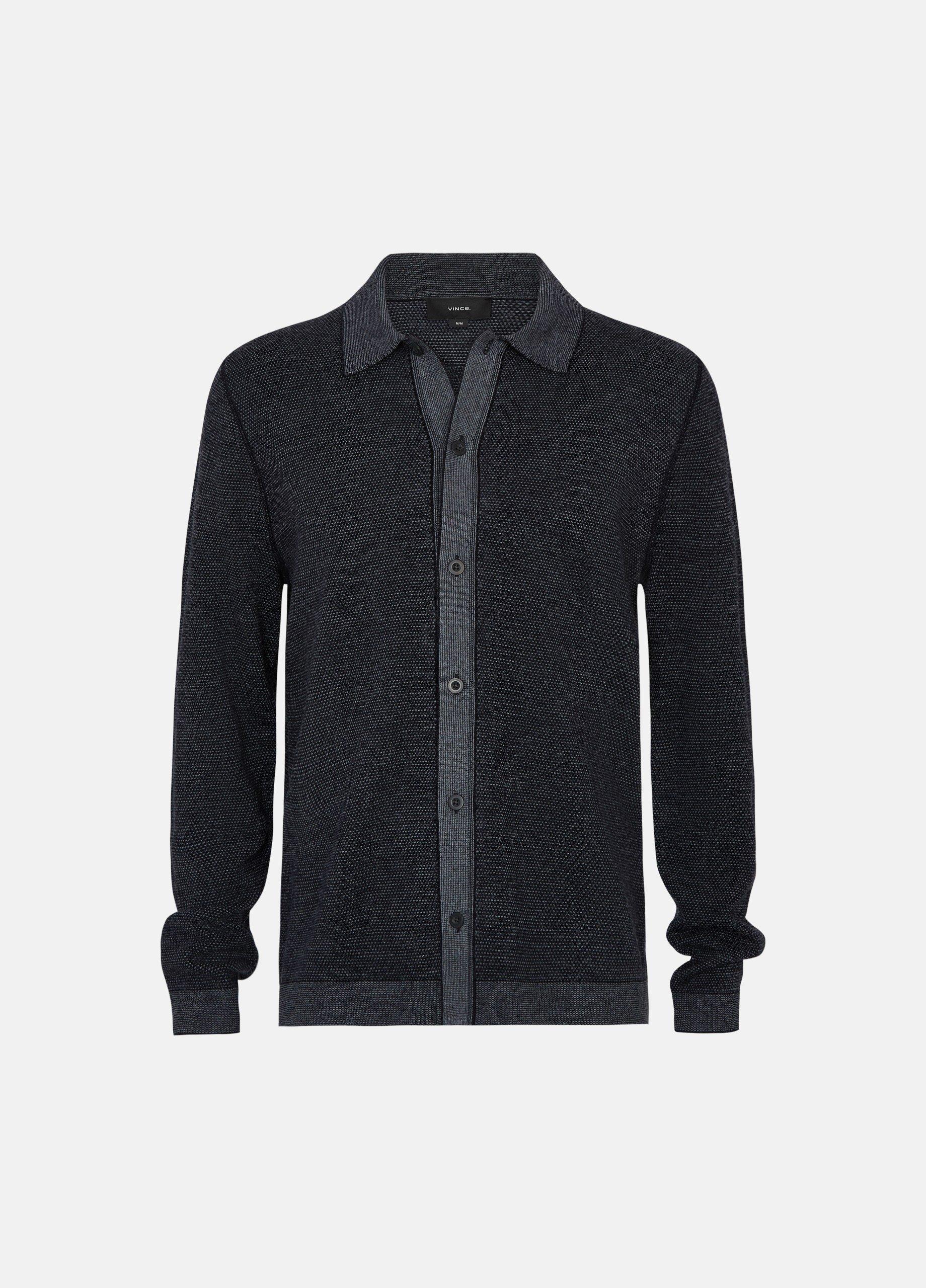Italian Birdseye Merino Wool Sweater Shirt image number 0