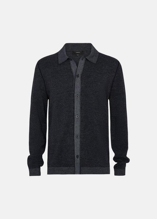 Italian Birdseye Merino Wool Sweater Shirt