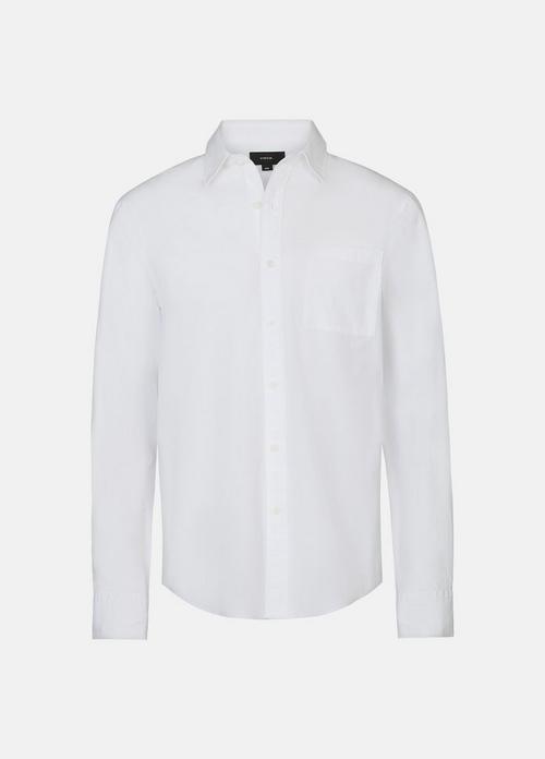 Cotton Poplin Button-Front Shirt