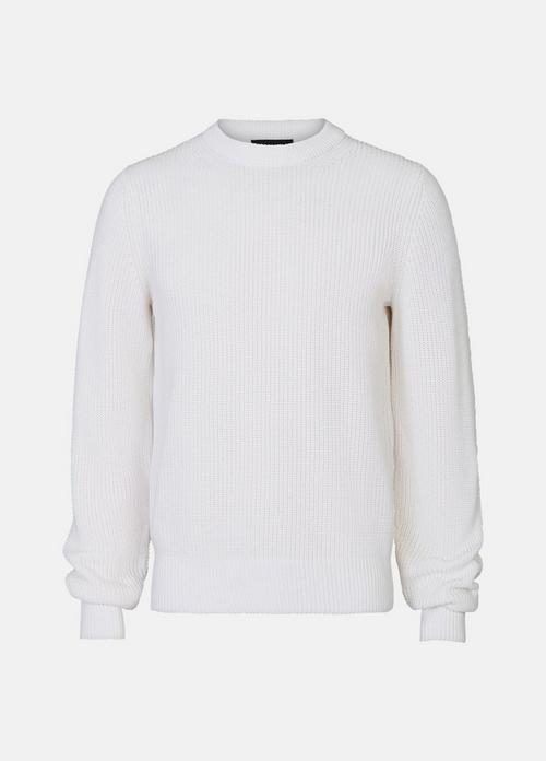 Shaker Cotton Crew Neck Sweater
