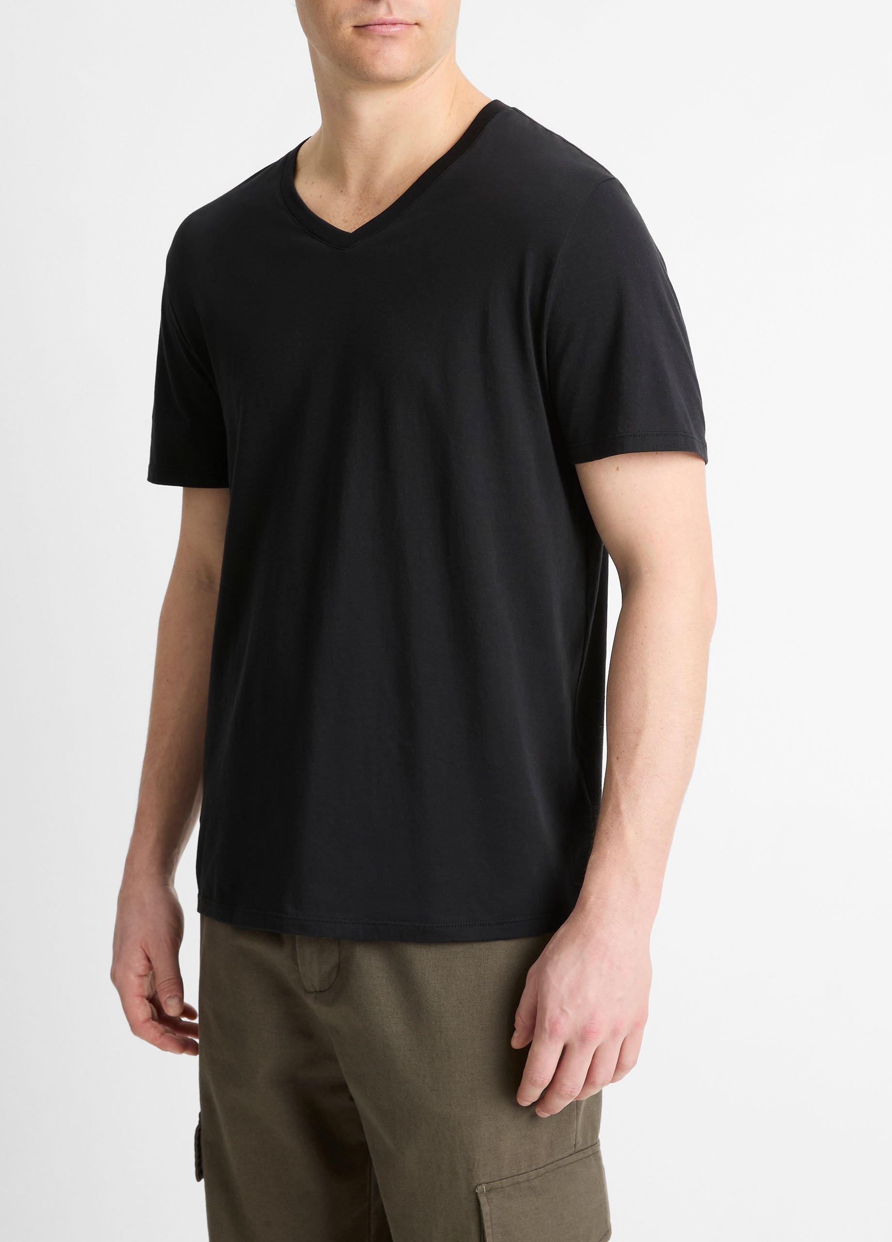 Pima Cotton V-Neck T-Shirt image number 1