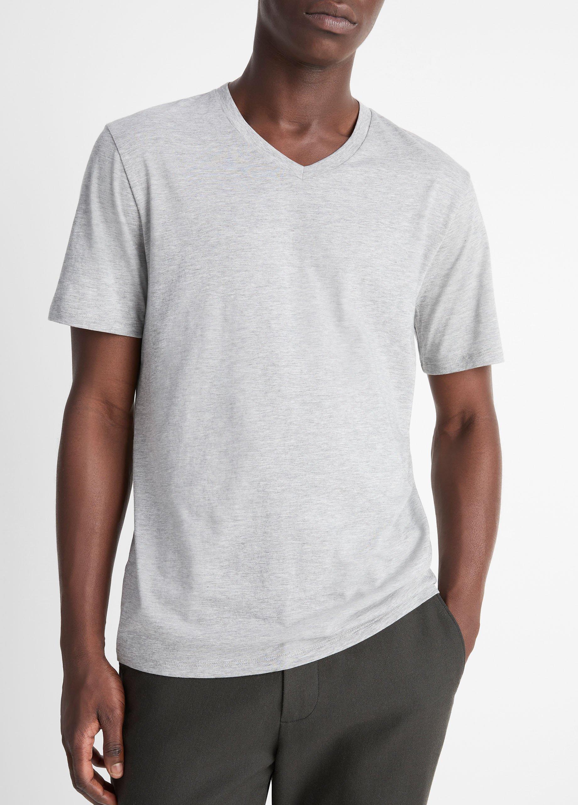 Pima Cotton V-Neck T-Shirt image number 1