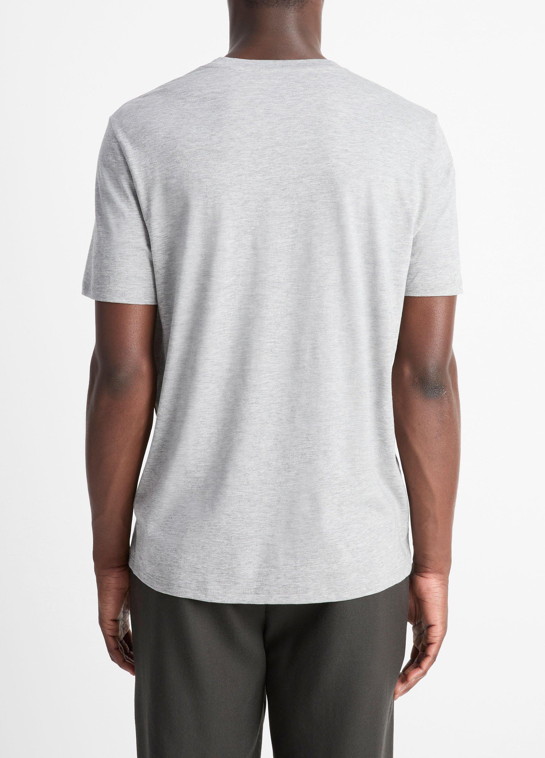 Pima Cotton V-Neck T-Shirt in Short Sleeve | Vince