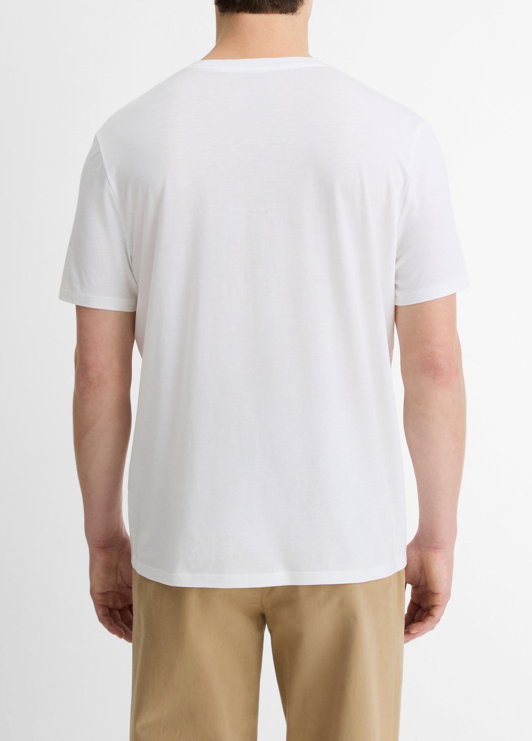 Pima Cotton V-Neck T-Shirt in Short Sleeve | Vince