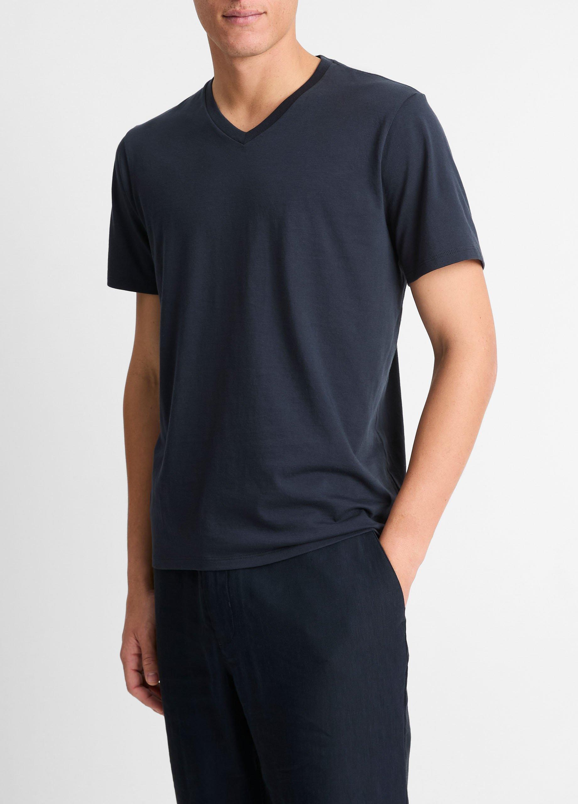 Pima Cotton V-Neck T-Shirt image number 1