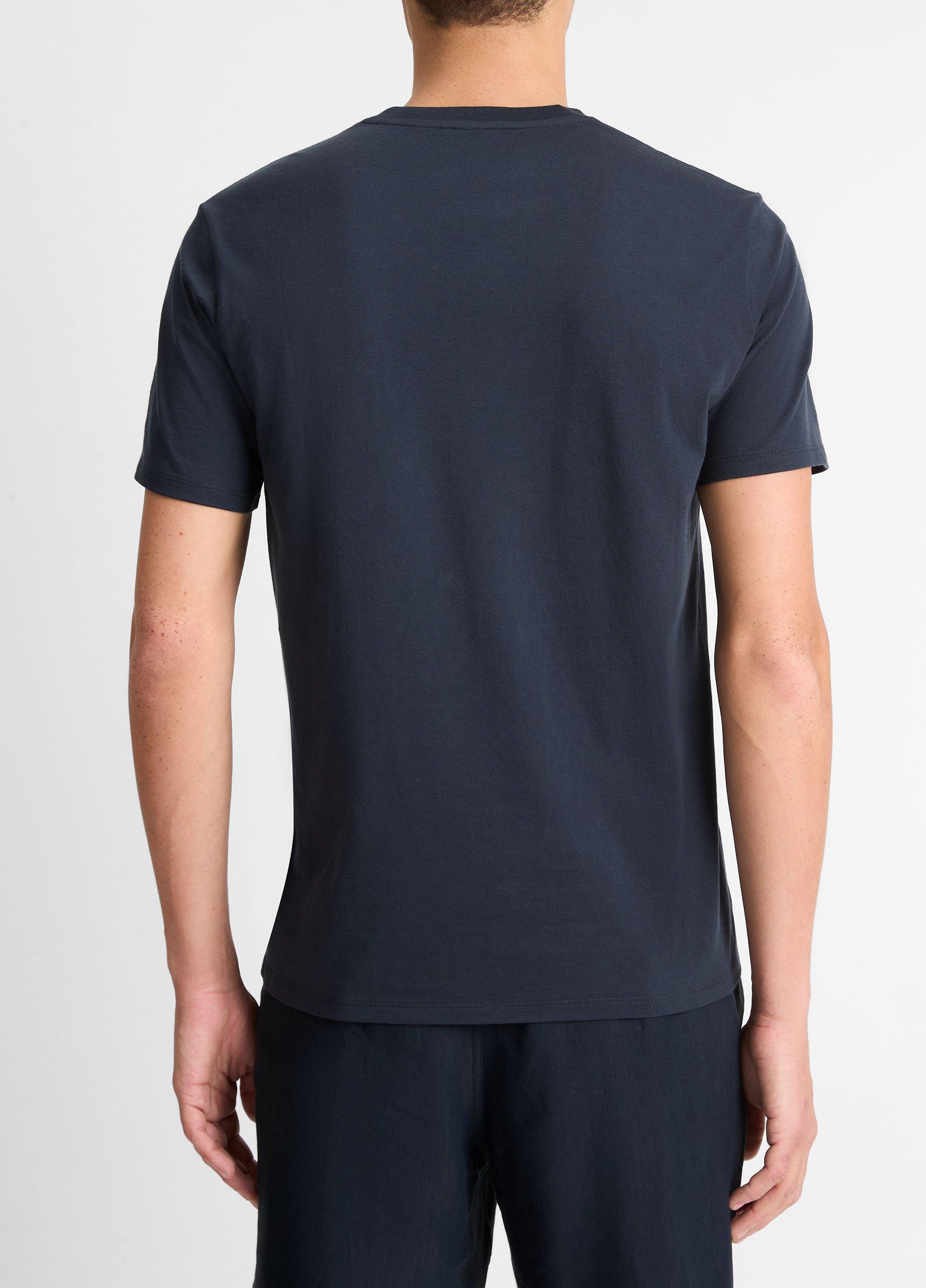 Pima Cotton V-Neck T-Shirt in Short Sleeve | Vince