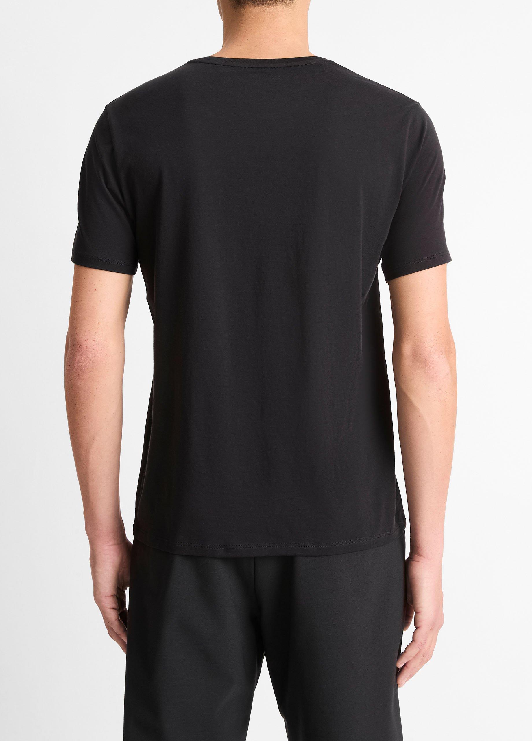 Pima Cotton Crew Neck T-Shirt in Short Sleeve